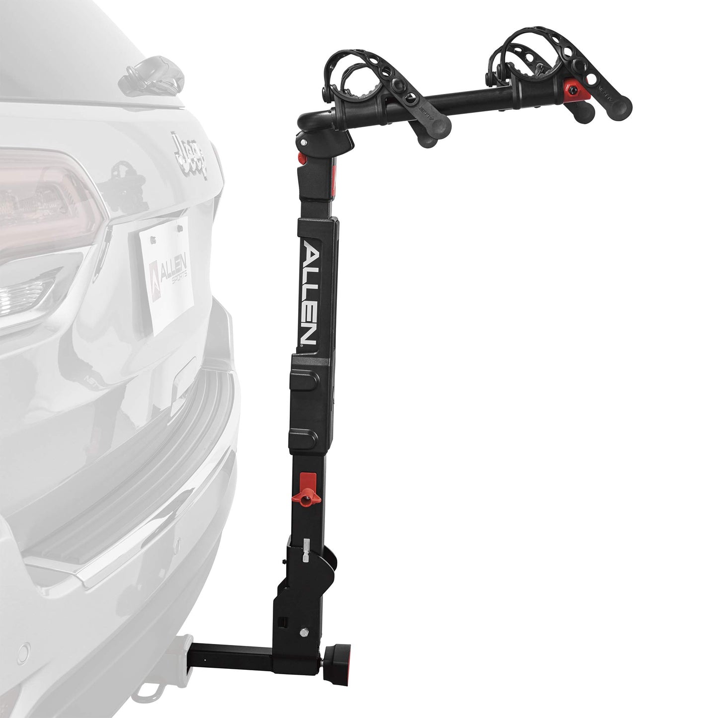 Allen Sports Premier Locking Quick Release 2-Bike Carrier for 2 in. & 1 4 in. Hitch, Model QR525 , Black