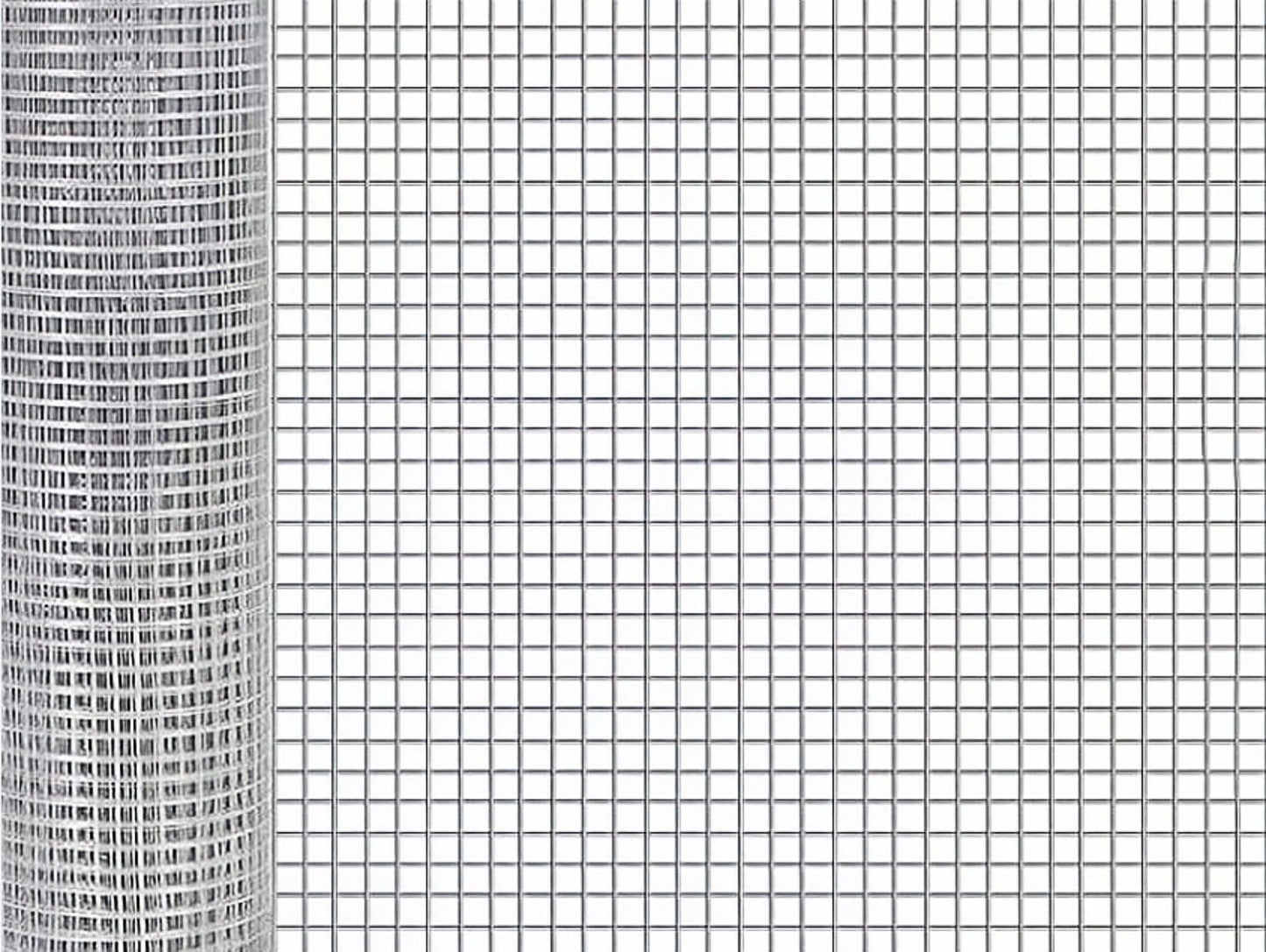 Hardware Cloth 19 Gauge 48in x100ft 1 Inch Galvanized, Chicken Rabbit Snake Cage Fence Mesh Roll,Garden Plant Welded Metal Wire Fence,Poultry Animal Netting Cage Screen.