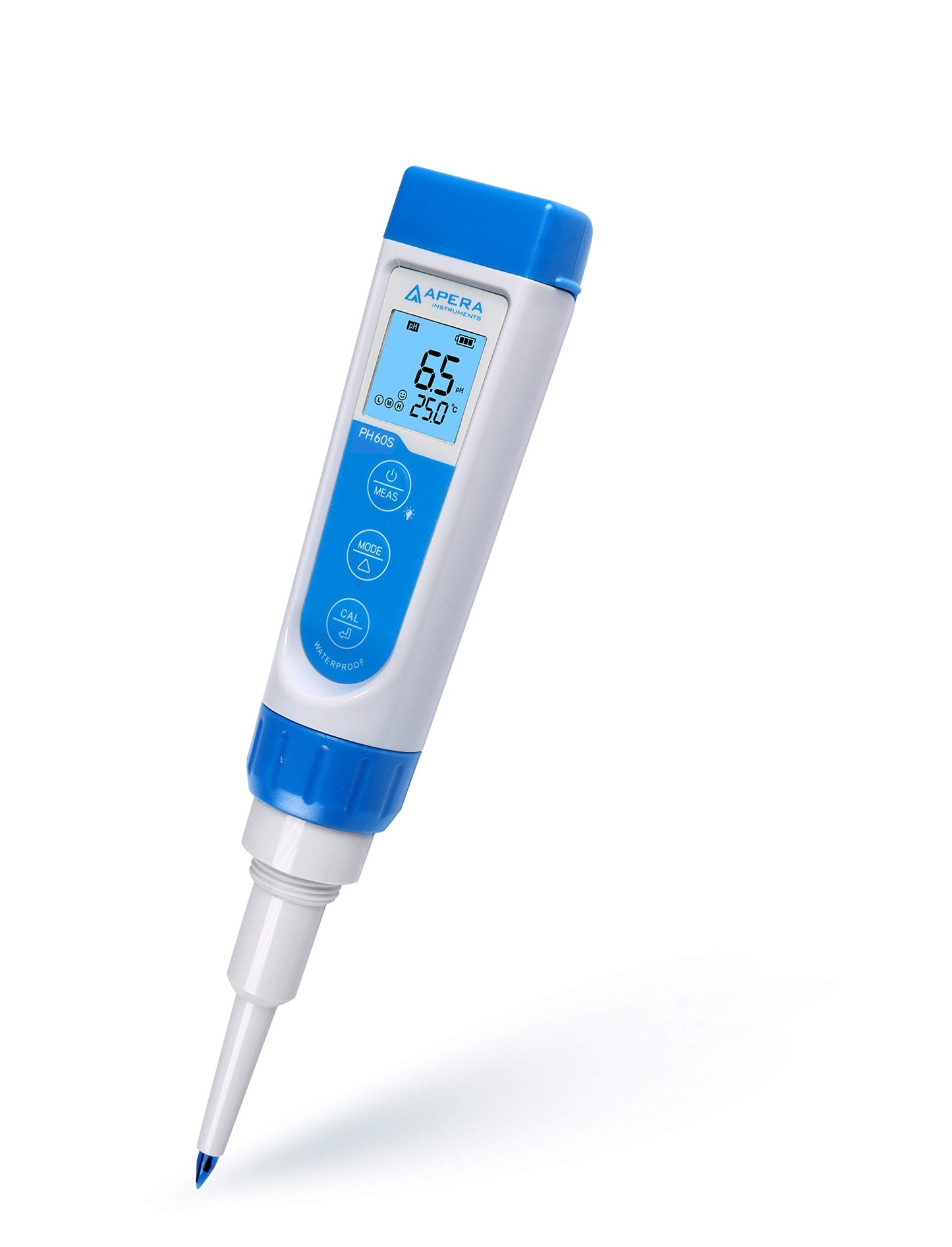 Apera Instruments Premium-Series PH60S Food pH Pocket Tester Kit & LLC-AI1109 8oz. pH Calibration Buffer Solution Kit (pH 4.00, 7.00 & 10.01)