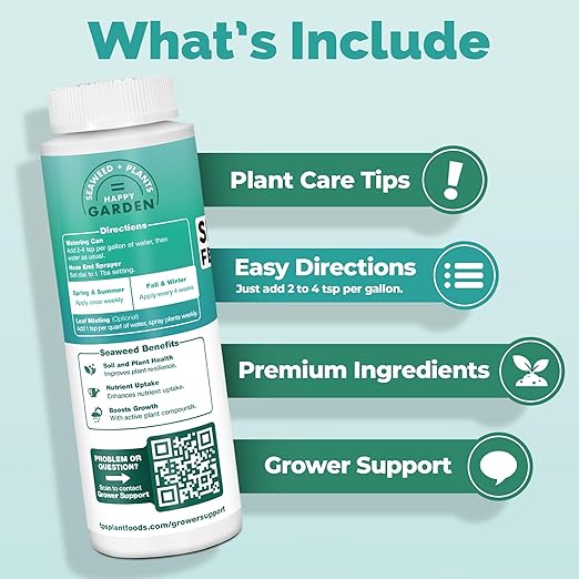 TPS NUTRIENTS Seaweed Fertilizer for Plants, Premium Organic Liquid Kelp for Gardening, Concentrated Liquid Plant Food 8 oz (250mL)