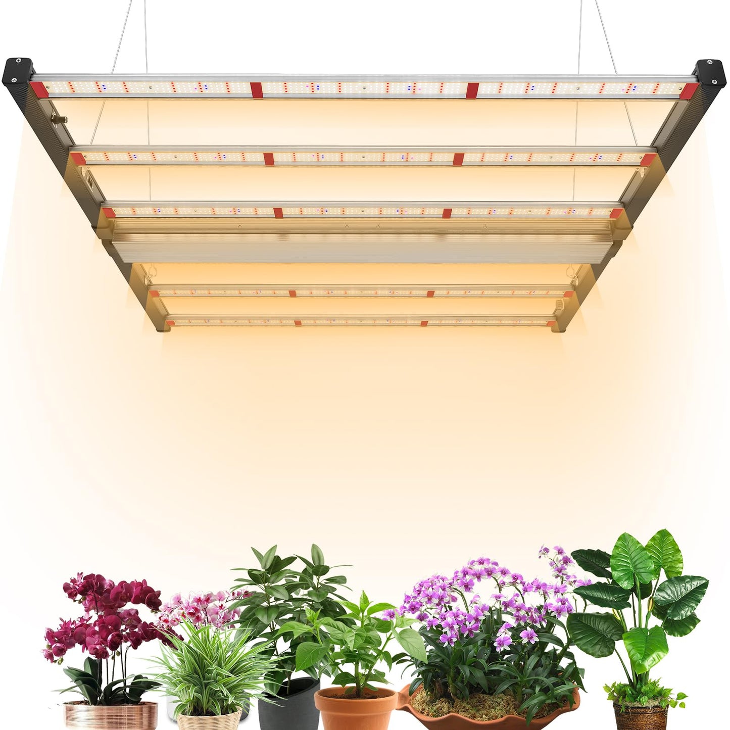 TMLAPY 720W Led Grow Light, Full Spectrum Grow Lights for Indoor Plants with Daisy Chain, Plant Lights for Indoor Growing, Plant Grow Lights Indoor for 5x6 Grow Gent Greenhouse, Foldable and Dimmable
