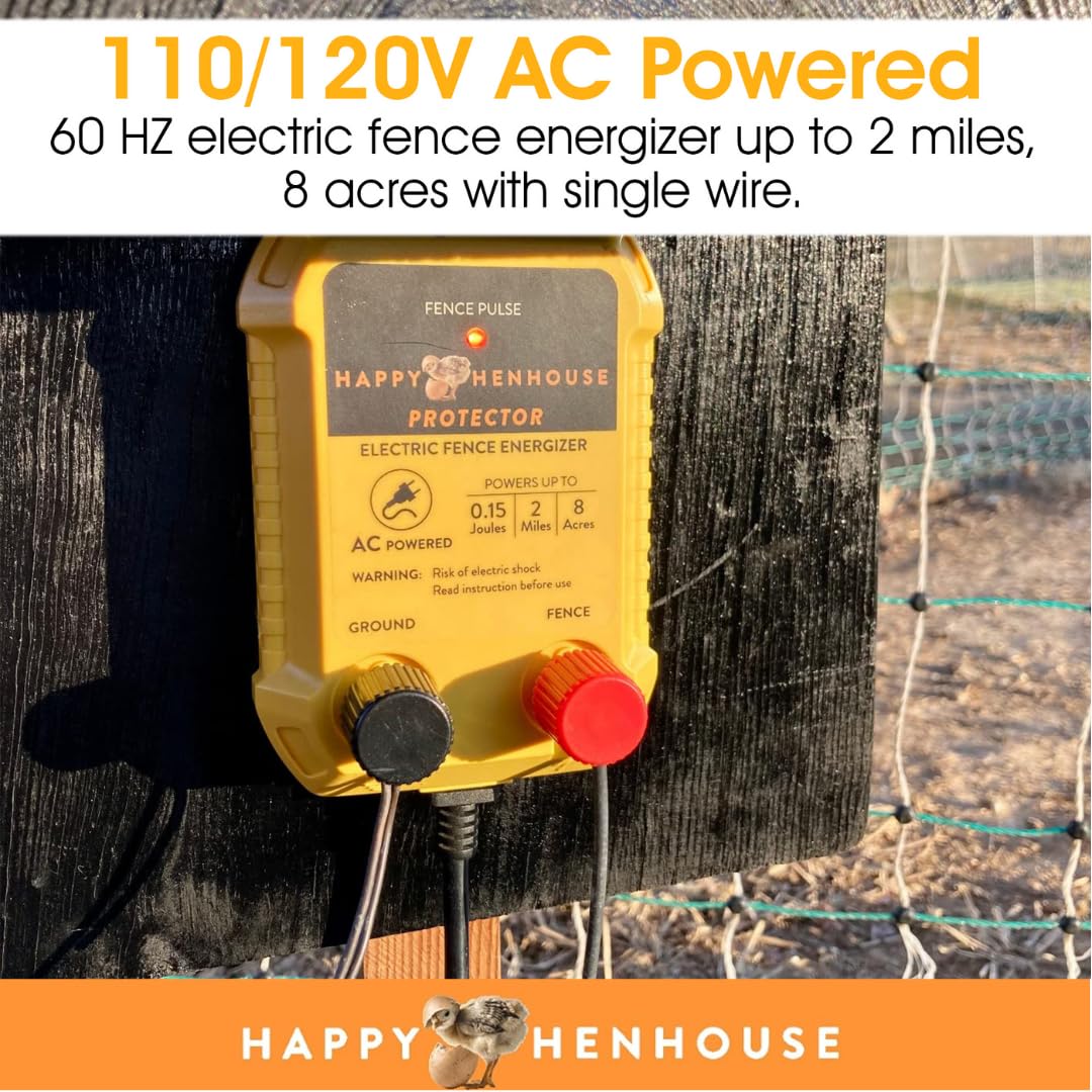 Happy Henhouse Fence Energizer with Electric Poultry Netting