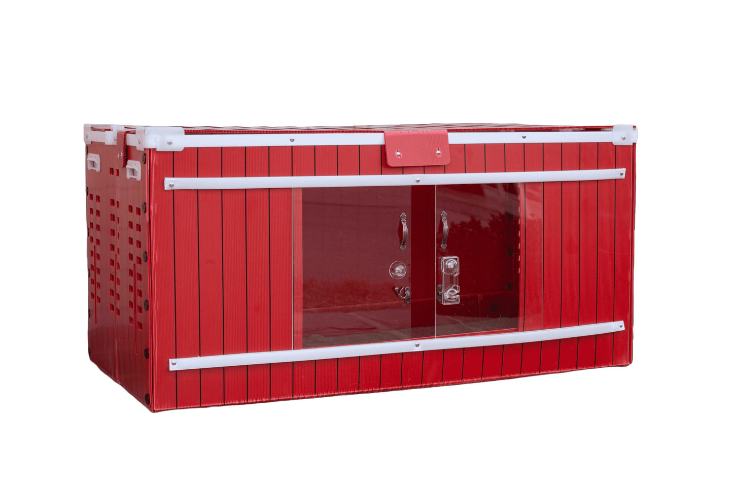 RentACoop Big Red Barn Chick Brooder with Absorbent Hatchling Liners, Jute Liner, LED Light, Security Latch