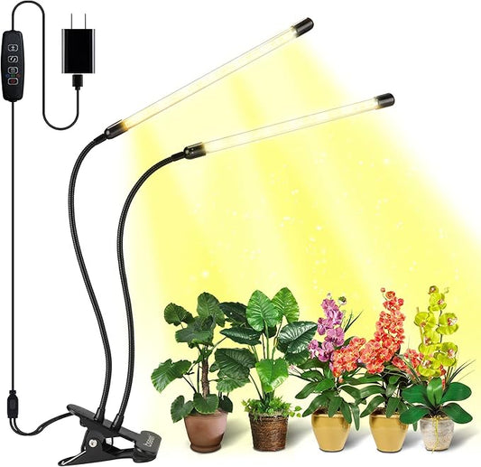 bseah Grow Light Plant Lights for Indoor Plants, Full Spectrum Plant Grow Lamp, 10 Dimmable Levels Auto ON & Off with 3/9/12H Timer