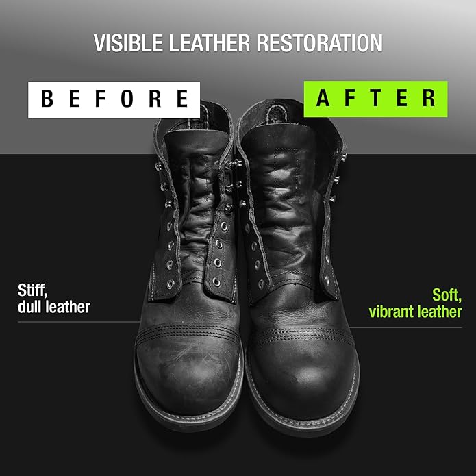 Griffin Leather Conditioner Restorer & Polish – 4 Oz – Deep Conditioning Balm for Boots, Shoes, Bags & Furniture – Better Leather Care with Natural Ingredients for Softening & Protection