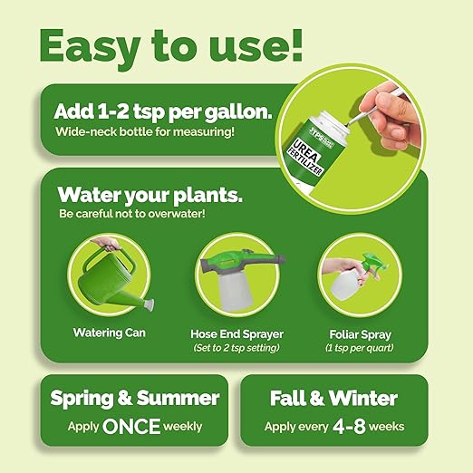 TPS NUTRIENTS Urea Fertilizer for Plants, 15-0-0 Balanced Nitrogen for Vibrant Green Growth, Liquid Plant Food, 32 oz (1 Quart)