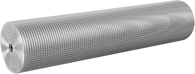 VEVOR Hardware Cloth, 1/2 inch 48in x 100 ft 19 Gauge, Hot Dipped Galvanized Wire Mesh Roll, Chicken Wire Fencing, Wire Mesh for Rabbit Cages, Garden, Small Rodents