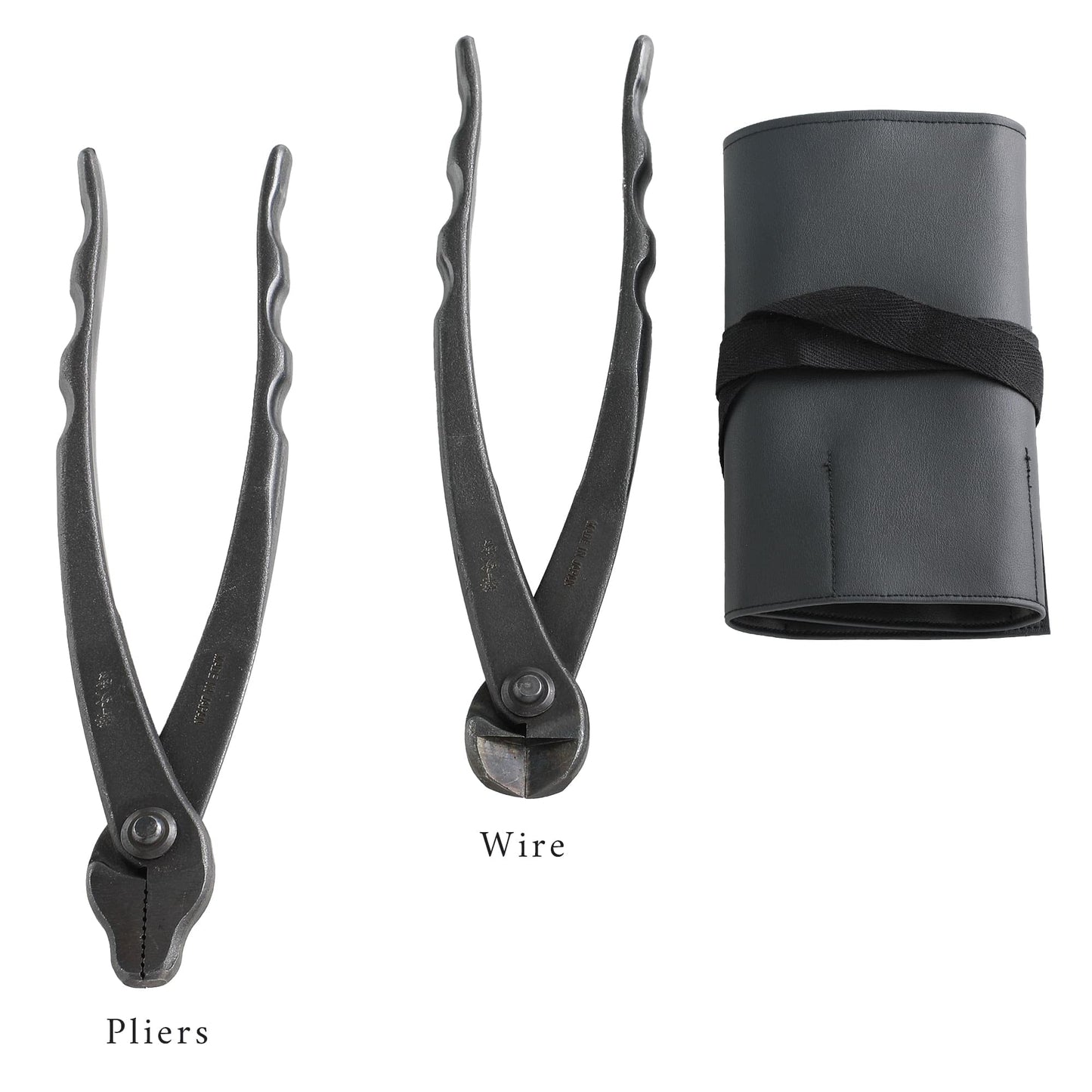 Wazakura Japanese 6PCS Bonsai Scissors and Branch Cutter Tool Kit with Roll Bag: Japanese Yasugi Steel Ashinaga and Twig Bonsai Scissors, Concave Branch Cutter, Knob Cutter, Jin Plier, Wire Cutter