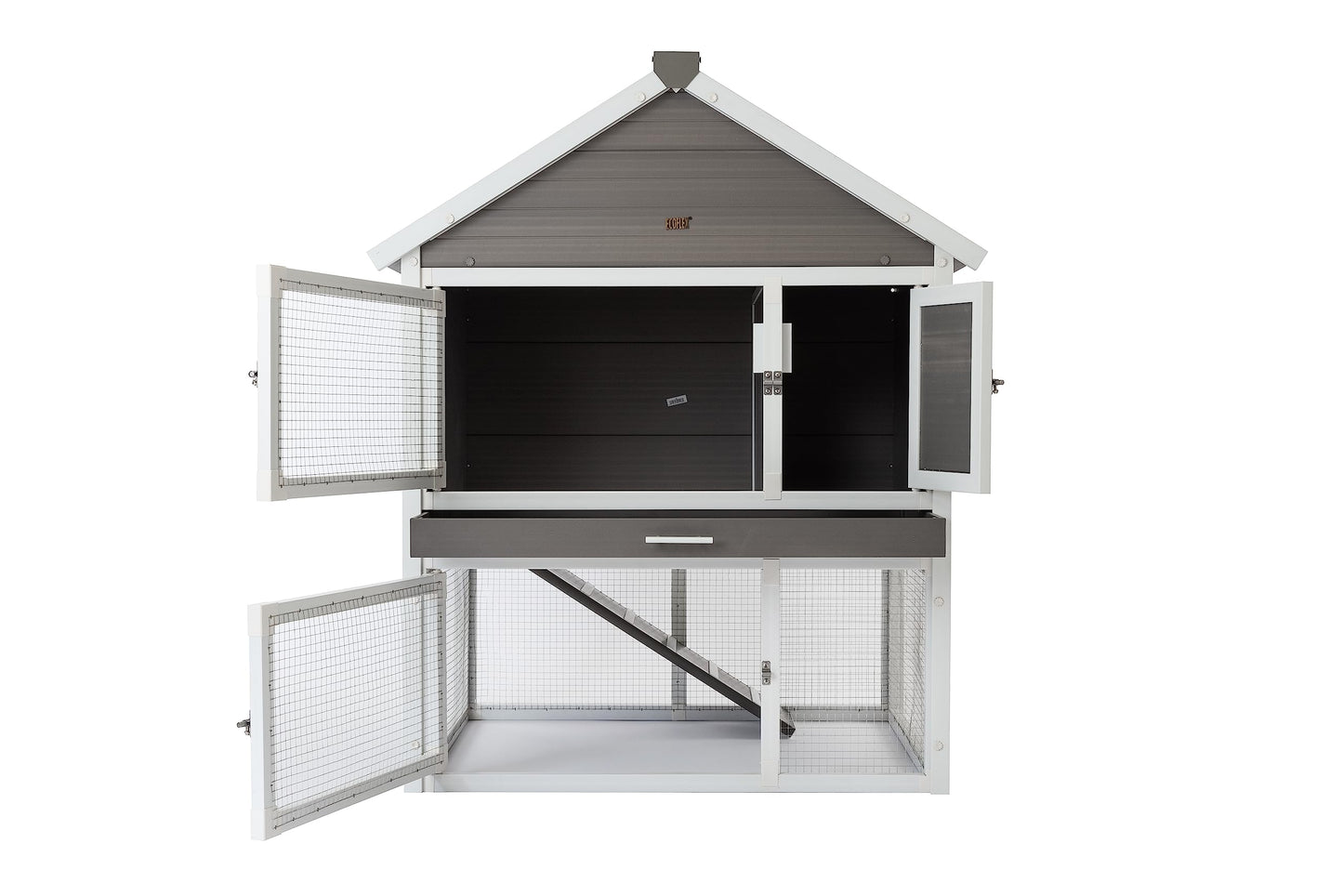 New Age Pet ECOFLEX® Huntington Outdoor Townhouse Rabbit Hutch