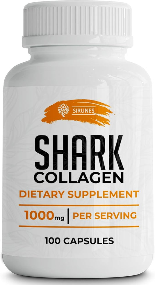 SIRUNES Collagen Supplements for Men and Women I Hydrolyzed Grass Fed Bovine Collagen Peptides Dietary Supplement for Joint, Nerve & Bone Support - Non-GMO, Anti-Aging - 100 Capsules (Fish Collagen)