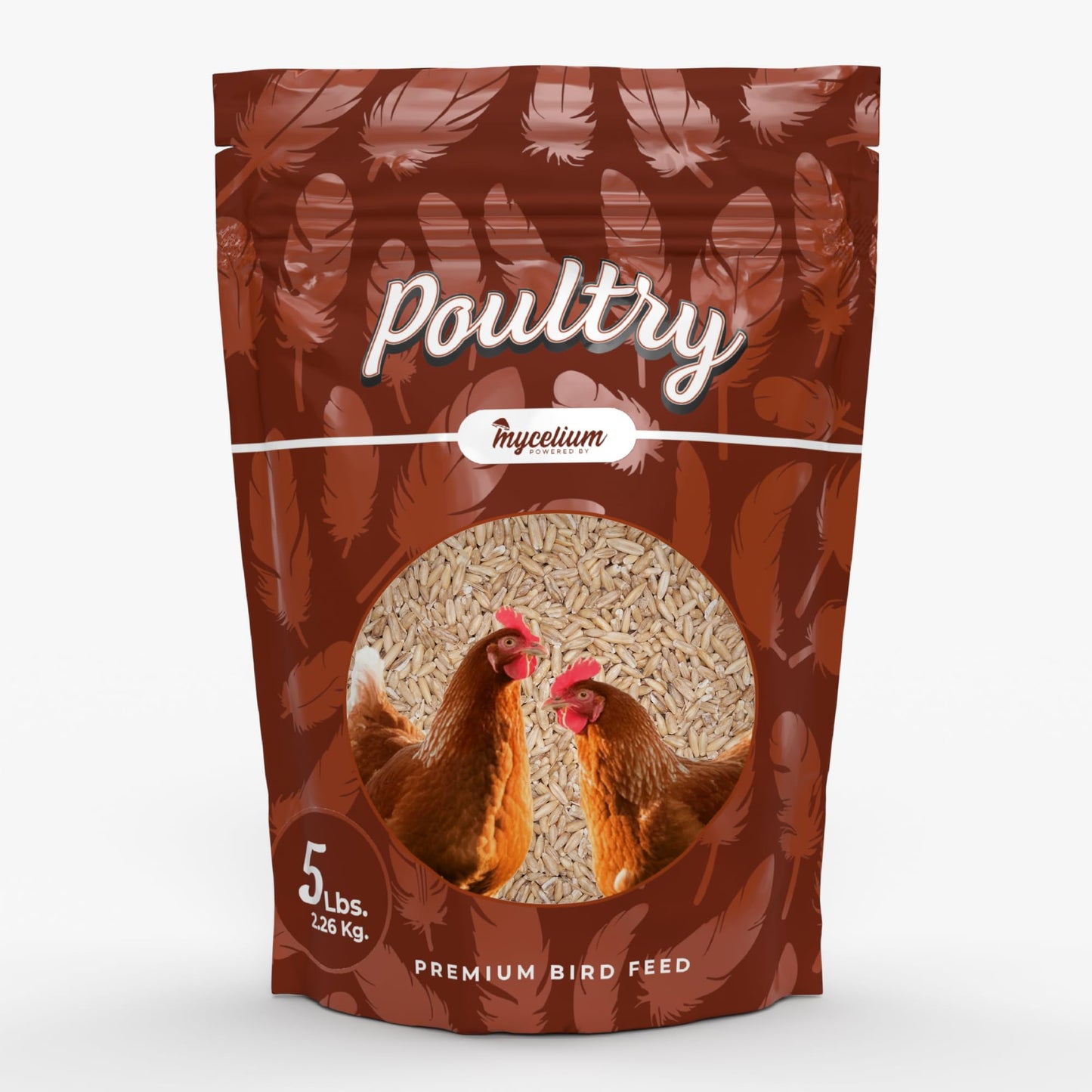 Mycelium Premium Oat Groats – Organic, Non-GMO, High Nutritional Value Poultry Food for Chickens, Ducks, & Turkeys, Sourced from Local USA Farms, Sustainable Farming, 5 lbs