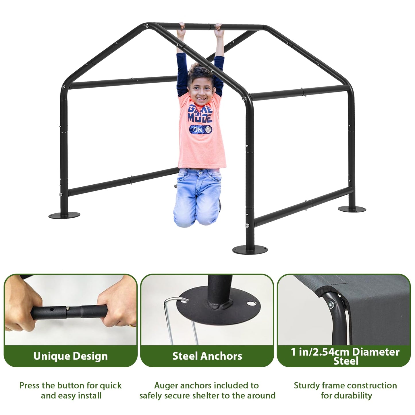 Large Dog Shade for Outside - LitaiL Outdoor Dog Kennel for Small Dogs, 4.1'x4.1'x3.6' Outdoor Sun Rain Canopy Pet House, Waterproof Pet Canopy Shelter for Small Animals
