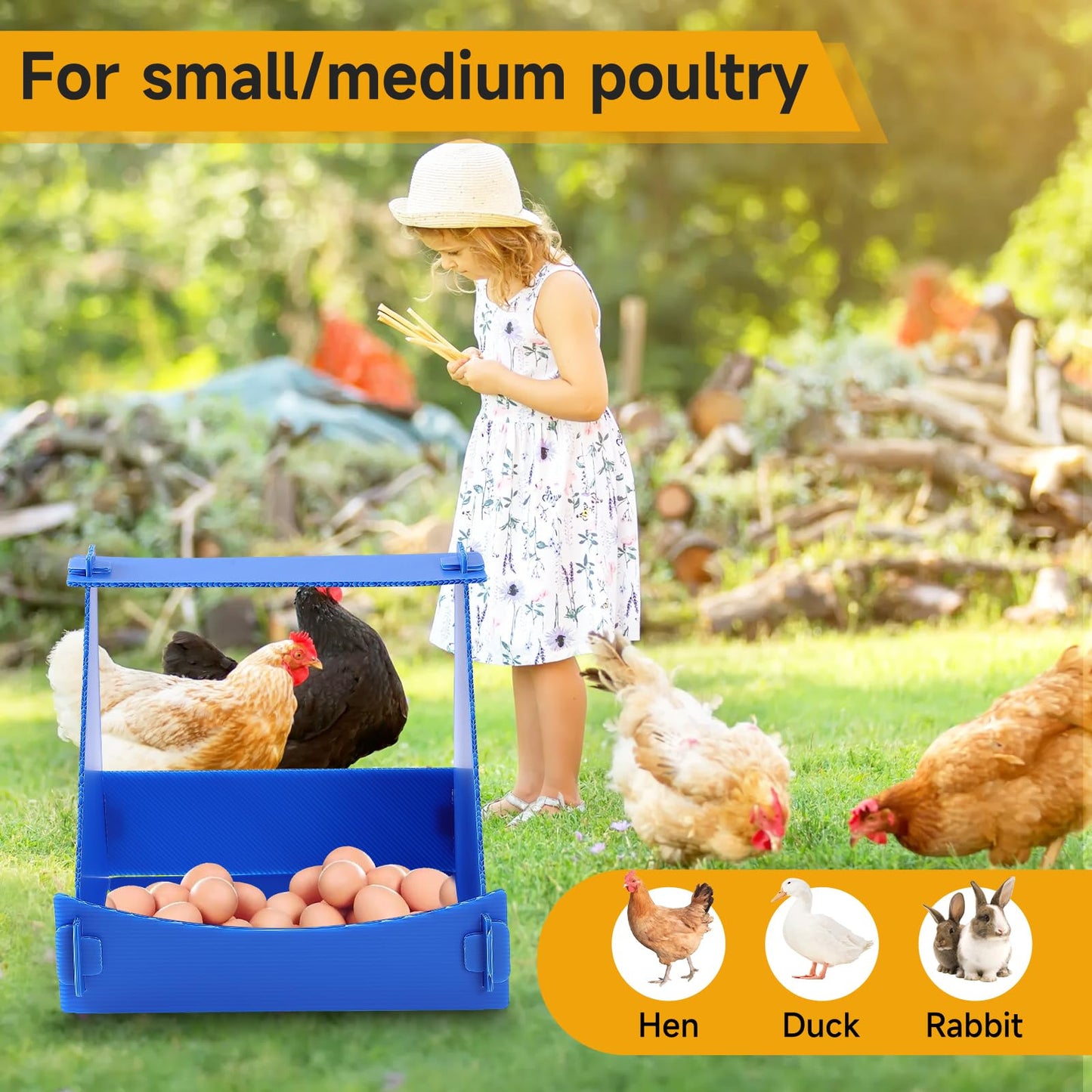 Felmis Chicken Nesting Box,Chicken Nesting Boxes for Laying Eggs, Big Duty Laying Nest Box for Hens, Duck and Poultry, 4 Pack