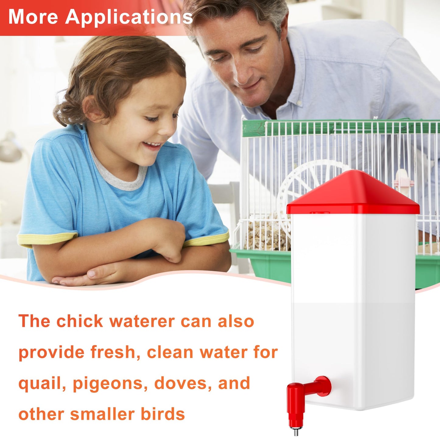 ZenxyHoC Baby Chick Waterers 2 * 0.26 Gal with Versatile- and Horizontal Nipple Drinkers