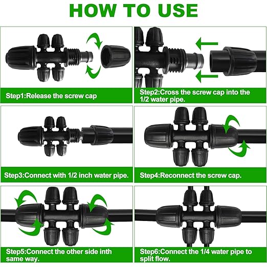 Automatic Drip Irrigation System,100FT Adjustable Complete Drip Irrigation System for Garden and Raised Beds,Greenhouse,Lawn with 5/16" and 1/4" Irrigation Tubing,Drip Emitters,Lock Barbed Fittings