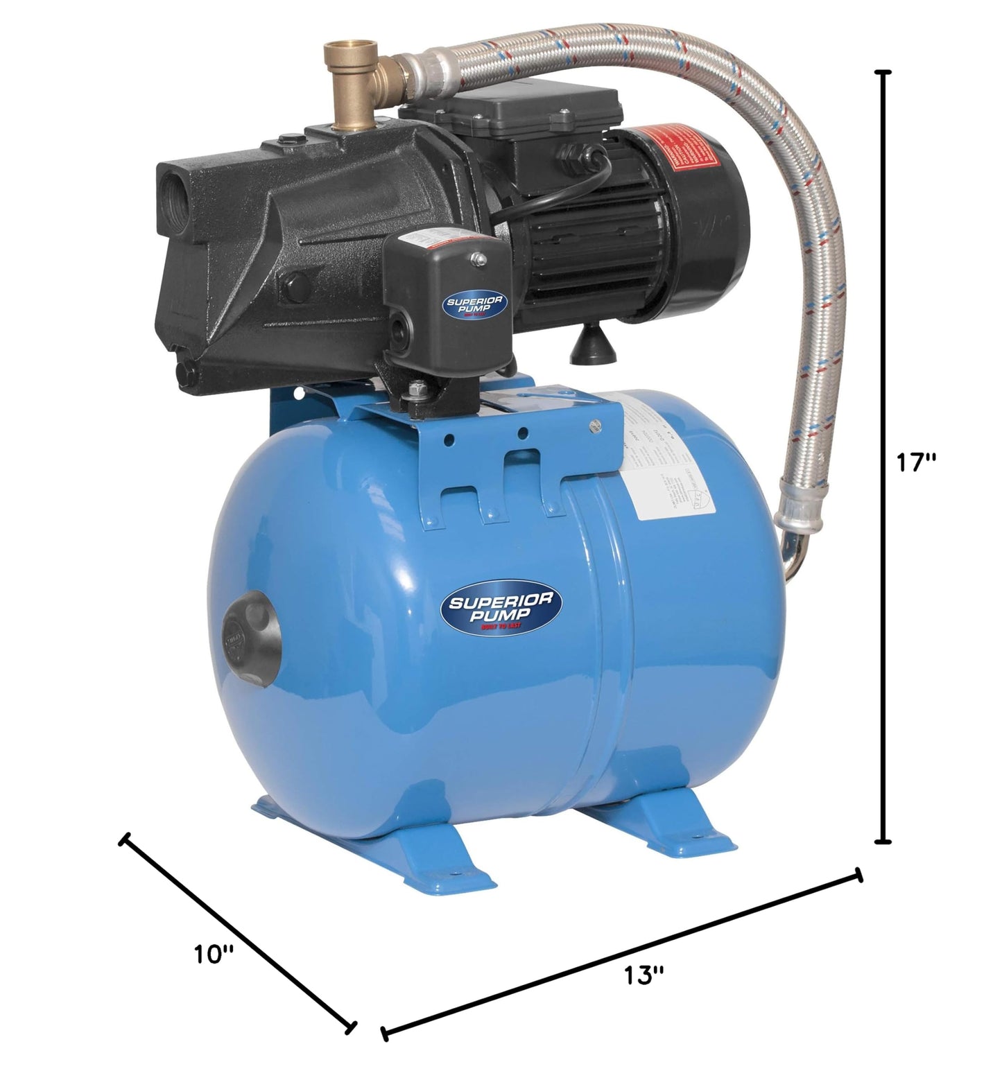 Superior Pump 94525 1/2 Hp Shallow Well Jet Pump -with24L Tank , Black