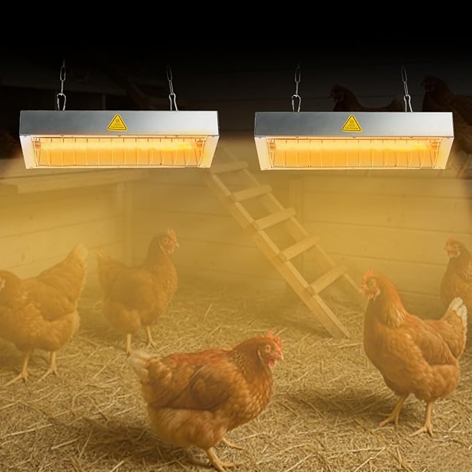 600W Chicken Coop Heater Bulb, Replacement Bulb Accessories for Chicken Heat Lamp, Brooder Heater Tubes for Chicks, Poultry, Pets, 4 Pack