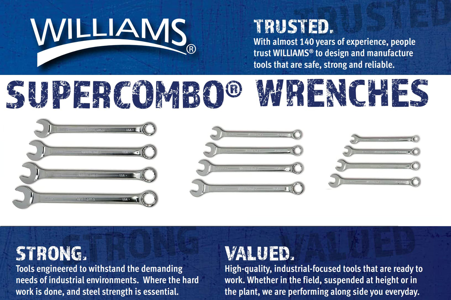 Williams WS-1171SCA 11-Piece Super Combo Wrench Set