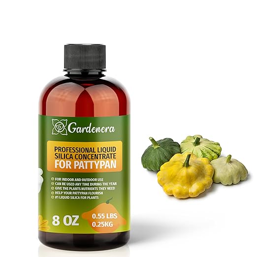 𝐏𝐑𝐄𝐌𝐈𝐔𝐌 Liquid Silica Plant Supplement - 8oz (250mL) - Pattypan Plants Liquid Silica Boost Fertilizer - Stronger Stems & Healthy Leaves for Indoor & Outdoor Pattypan Plants (Makes 45 Gallons)