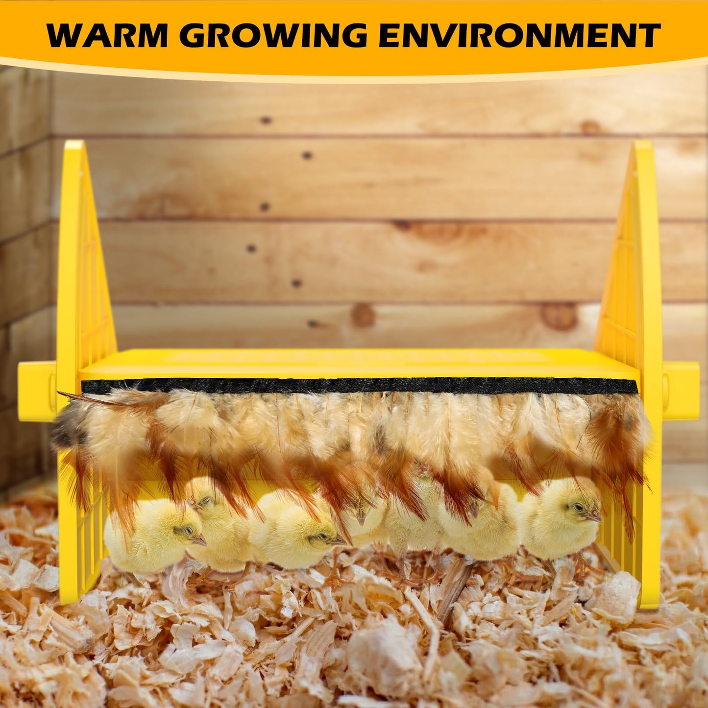 Heating Brooder Plate for Chicks Ducklings, Adjustable Brooder House for Keeping Poultry Warm(Yellow, M)