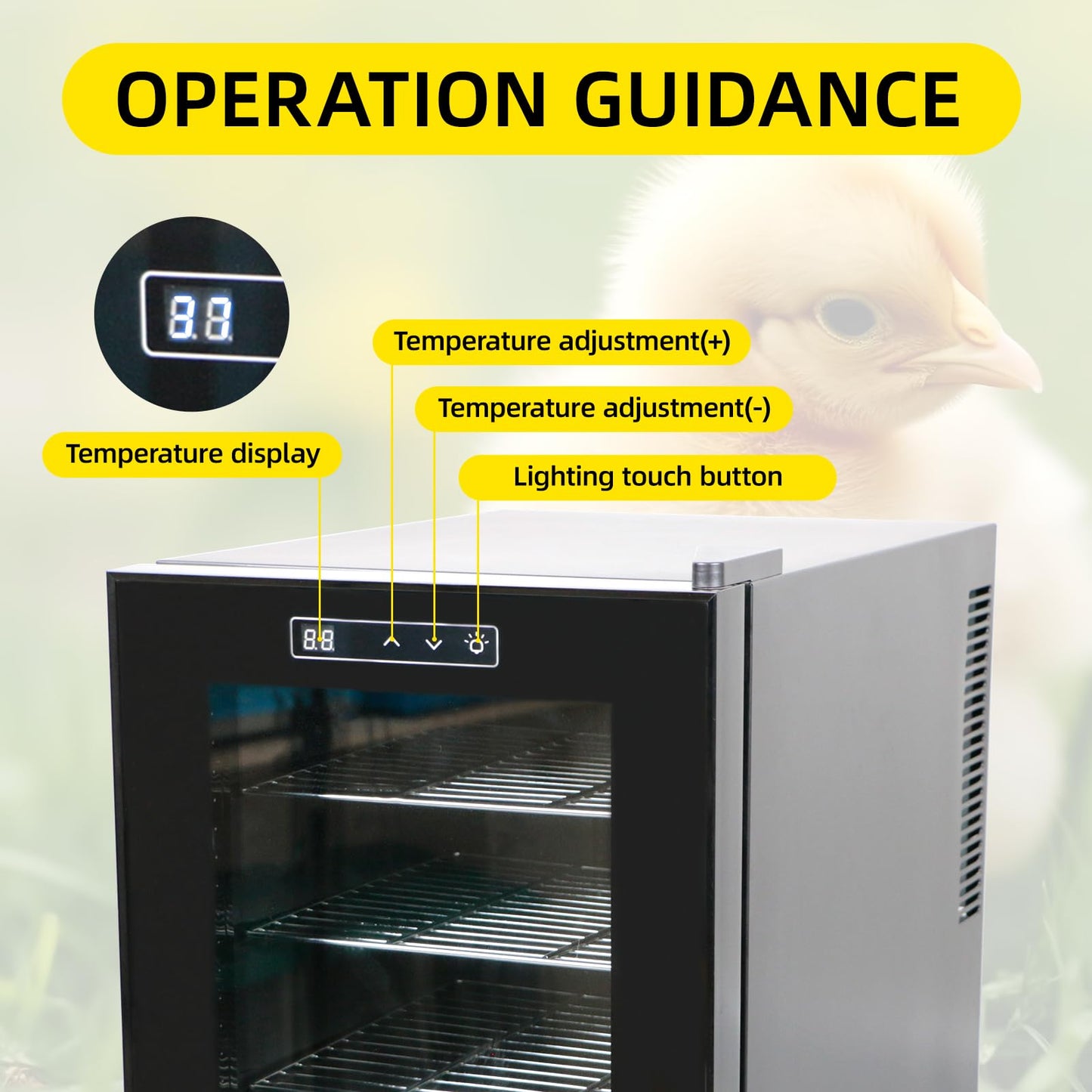 DEZHXHE Reptile Incubator 33L Scientific Lab Incubator Digital Incubator Cooling and Heating Temperature can be Controlled at 50℉~104℉ Reptile Egg Incubator 110V Work for Small Reptiles