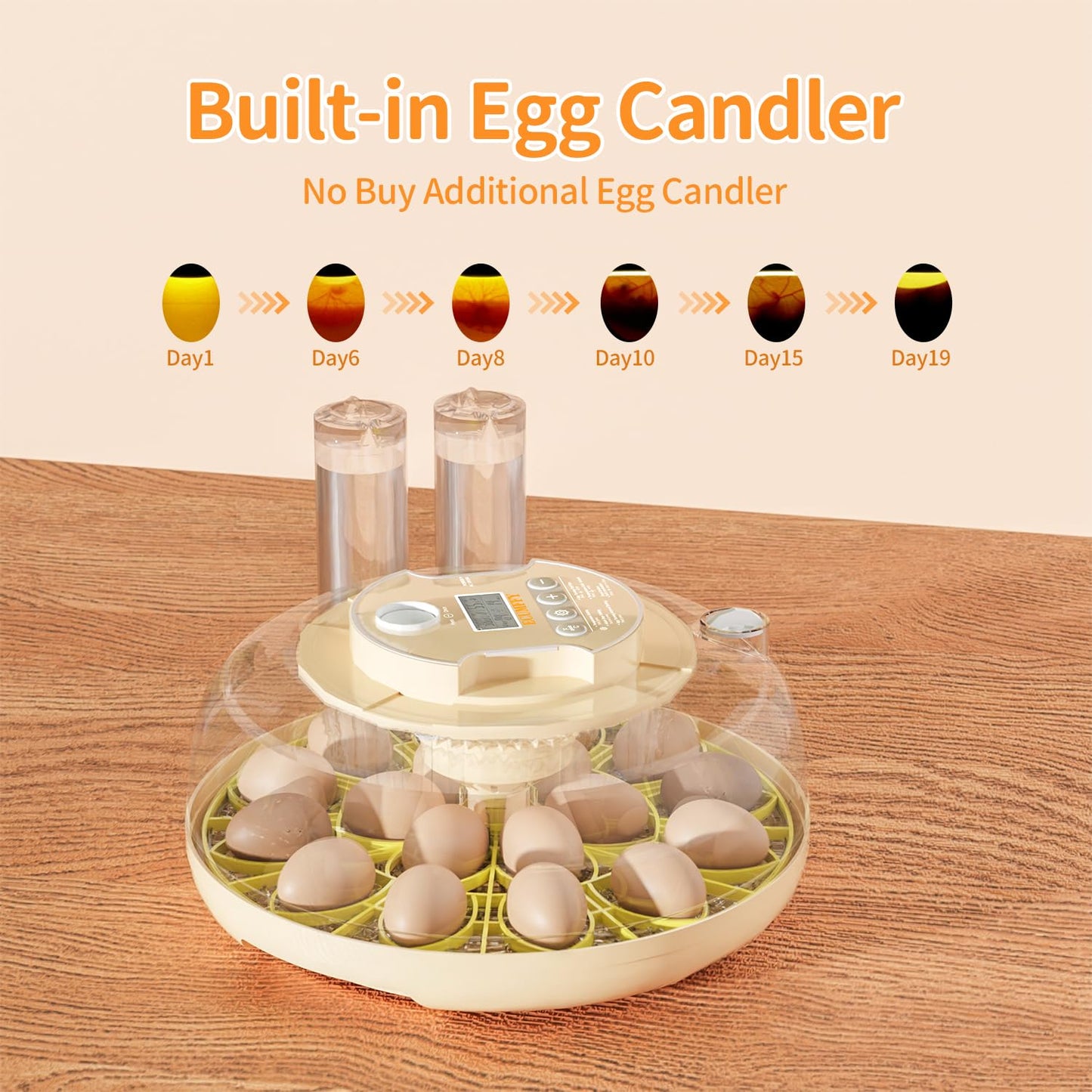 18 Egg Incubator with Automatic Egg Turning and Humidity Control, Upgrade Egg Incubators for Hatching Eggs Chicken Ducks Goose Quail Pigeon Turkey, Automatic Incubator for Home Classroom Lab Farm