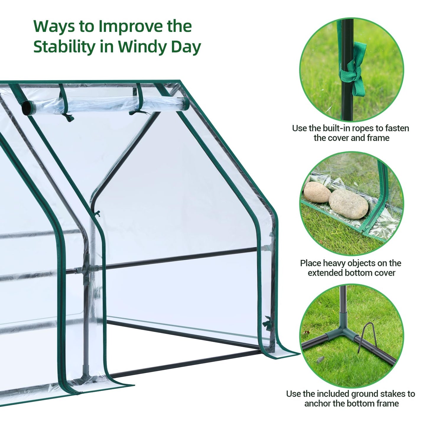 Ohuhu Mini Greenhouse + Raised Garden Bed with Greenhouse