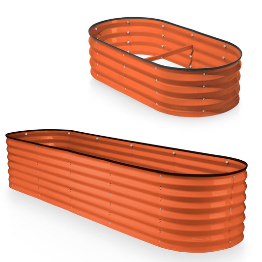 Galvanized Raised Garden Beds Outdoor // 4×2×1 ft & 8×2×1.5 ft Modular Planter Raised Beds for Gardening, Vegetables, Flowers // Large Metal Garden Box