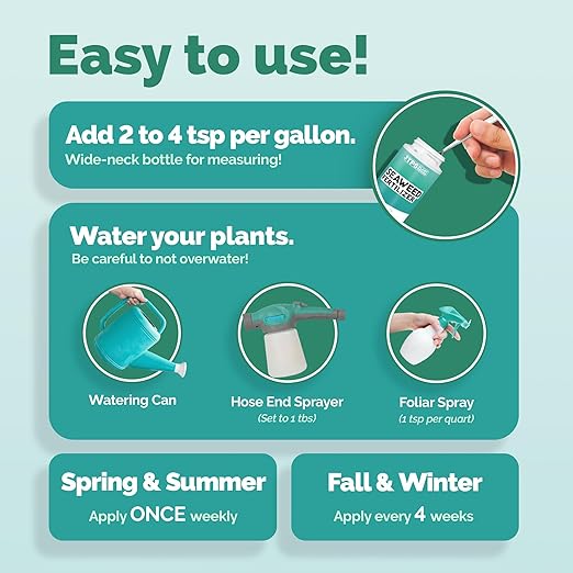 TPS NUTRIENTS Seaweed Fertilizer for Plants, Premium Organic Liquid Kelp for Gardening, Concentrated Liquid Plant Food 8 oz (250mL)