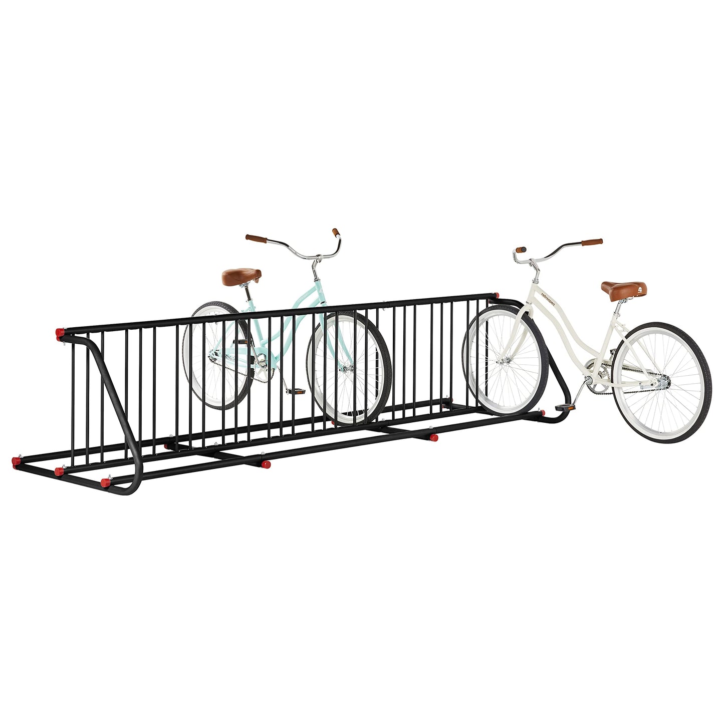 Retrospec Commercial Grid Bike Rack - Single & Double Sided - Bicycle Storage Stand for Garages, Stores, Schools & Universities Power Coated Steel - Black 20 Bike/Double Sided