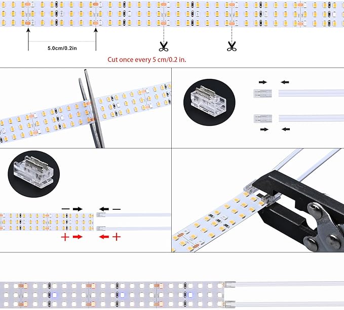 16.4FT LED Plant Grow Light, 2100LEDs Full Spectrum Grow Lamp with High PPFD, 24V 120W Cuttable Plants Growing Light Strip Flexible Self Adhesive for Seedlings Veg Flower