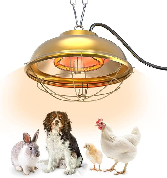 300 Watt Heat Lamp for Chicken Coop - Professional Waterproof Chicken Coop Heater for Indoor & Outdoor Used - Suitable for Chick, Duck, Rabbit and Dog