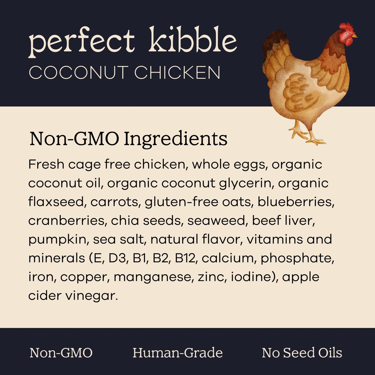Yumwoof Perfect Kibble Non-GMO Air Dried Dog Food | Improves Allergies & Digestion with Organic Coconut Oil, MCTs & Antioxidants | Vet-Approved Soft Dry Diet | Made in USA (Chicken 3.5lbs)