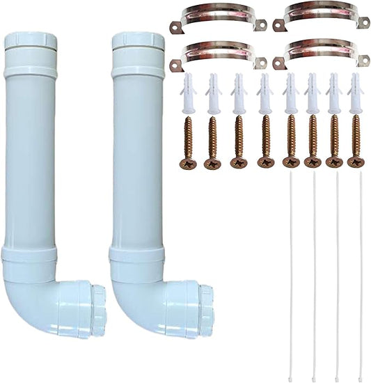 Automatic Chicken Waterer-Hanging PVC Poultry Watering System for Coops, DIY Kit for Hens, Ducks, Rabbits, and Small Animals (2 Pack)