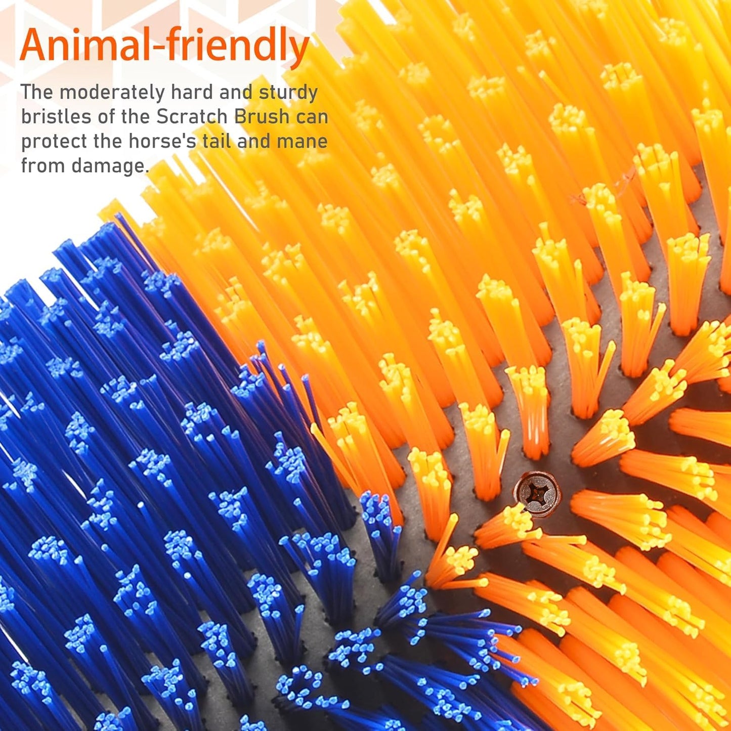 Livestock Brushes For Scratching - Cow, Horse, Goat Brushes - Animal Back Scratching Brush (Yellow Blue, 1PC)
