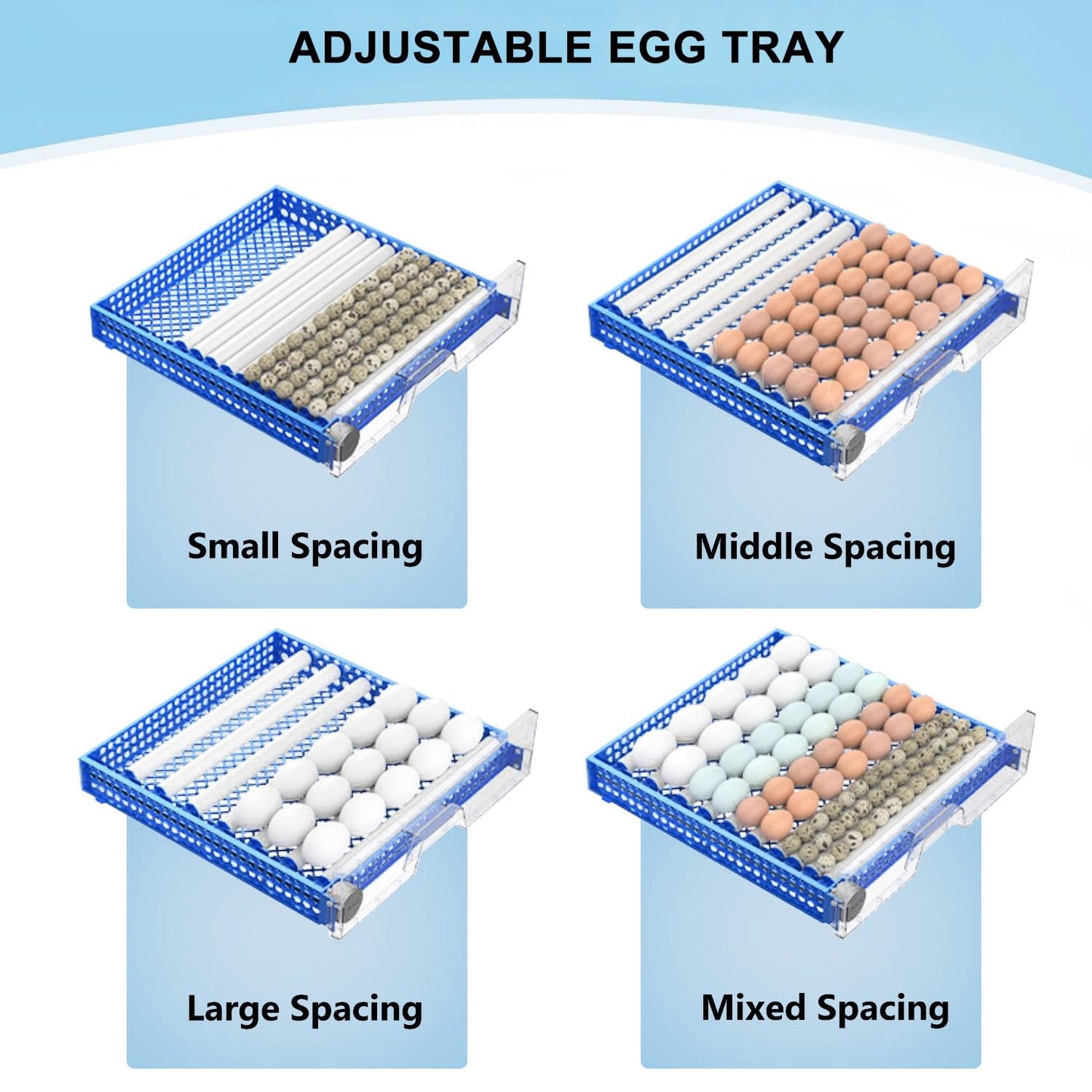 Automatic Eggs Incubator, Large Incubators for Hatching Eggs with Automatic Egg Turning & Temperature Control, Poultry Hatcher Machine for Chicken Duck Goose Quail Bird (128 Eggs)