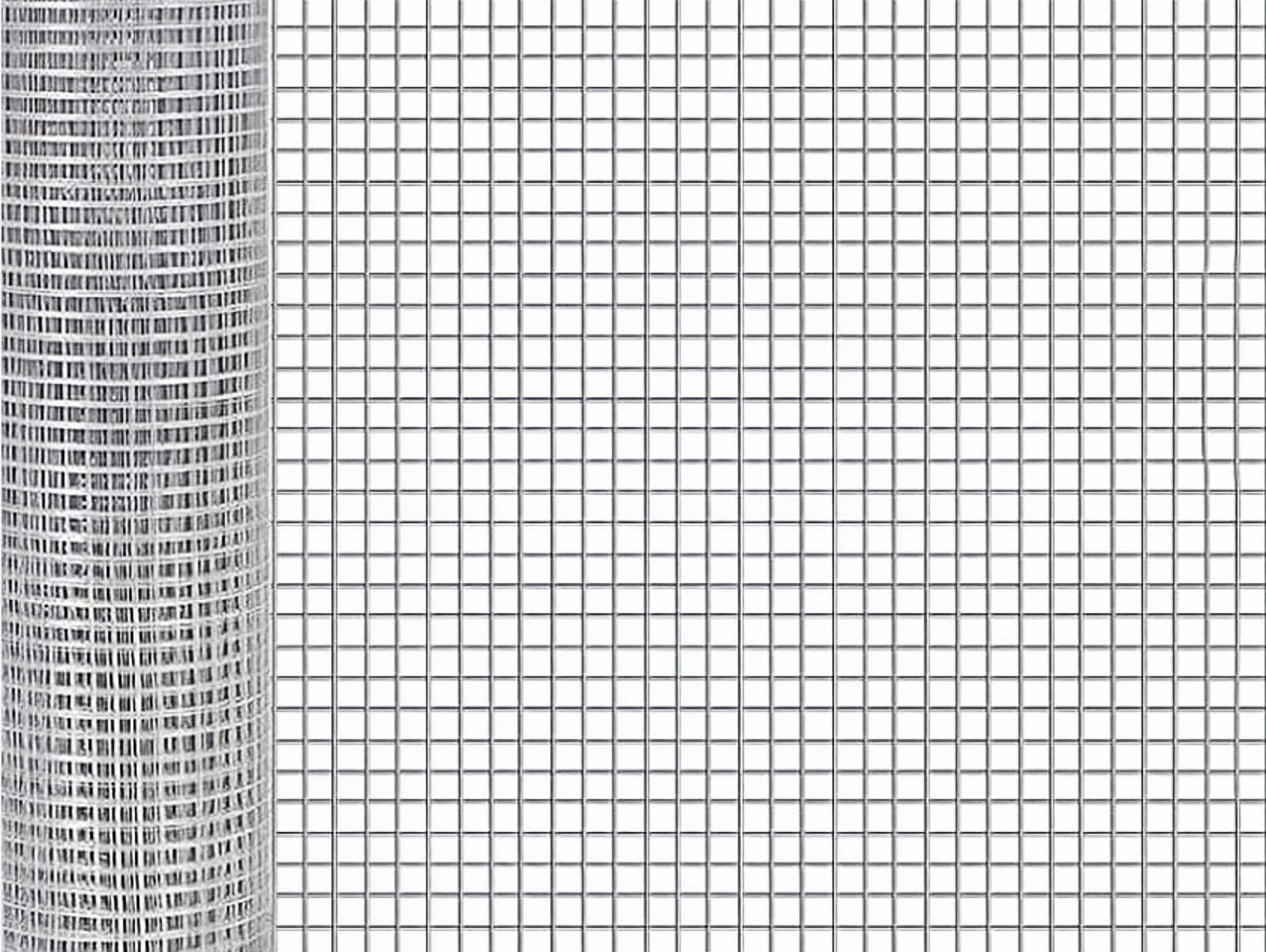 Hardware Cloth 48inx100ft 1/2 Inch Galvanized, Chicken Wire Fence Chicken Rabbit Snake cage Wire Fence Mesh Roll,Garden Plant Welded Metal Wire Fence,Poultry Animal Netting cage Screen.