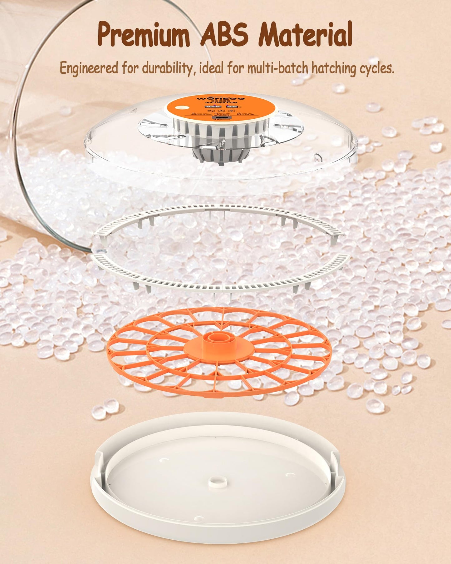 WONEGG 30 Egg Incubators for Hatching Eggs with Automatic Egg Turner, Auto Temperature Control, LED Candling, Humidity Monitor, 360° Viewing for Chicken Quail Parrot Birds