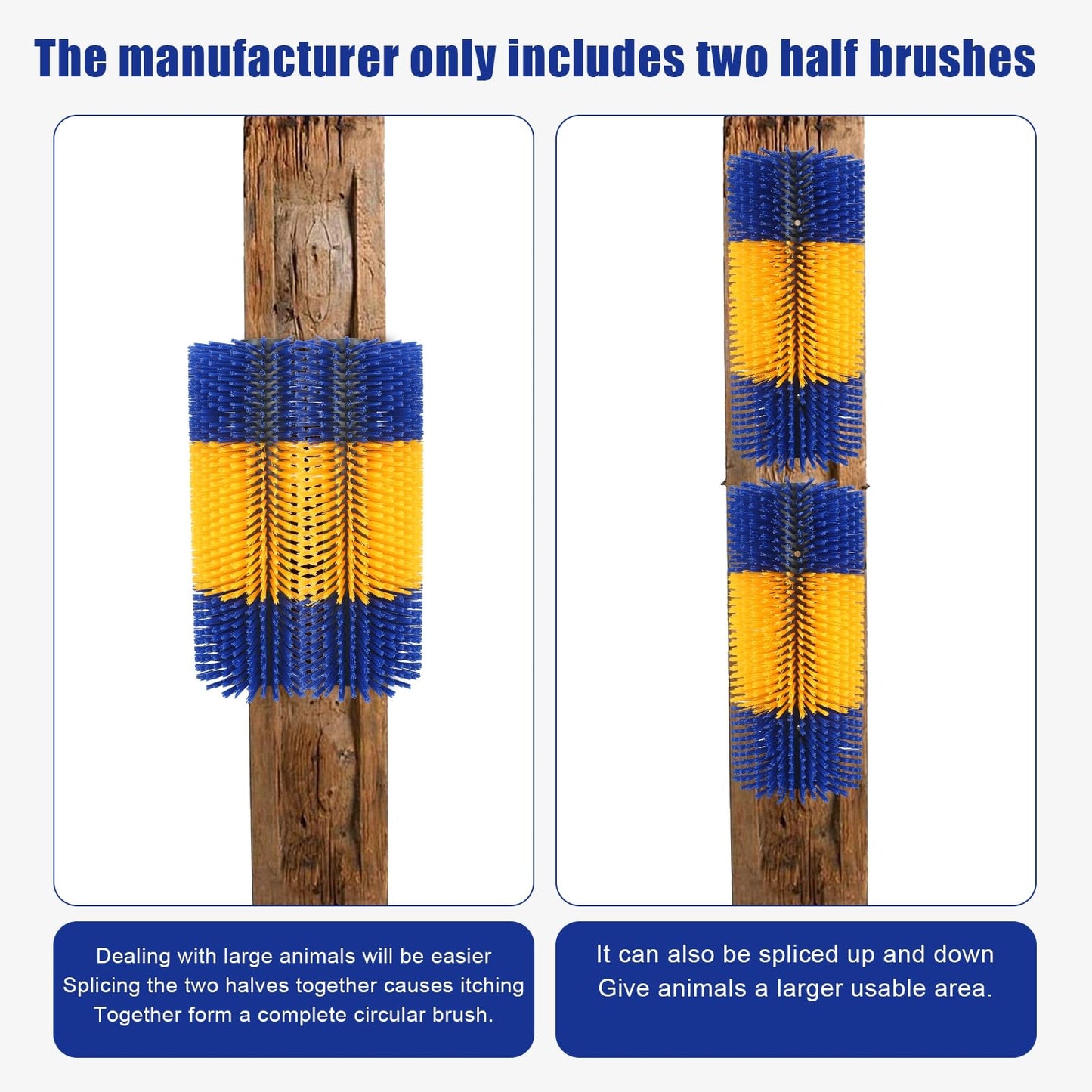 2PCS Livestock Scratching Brush, Cow, Horse, Goat, Livestock Brushes For Scratching, Horse Brush, Cow Brush, Goat Scratching Post, Animal Back Scratching