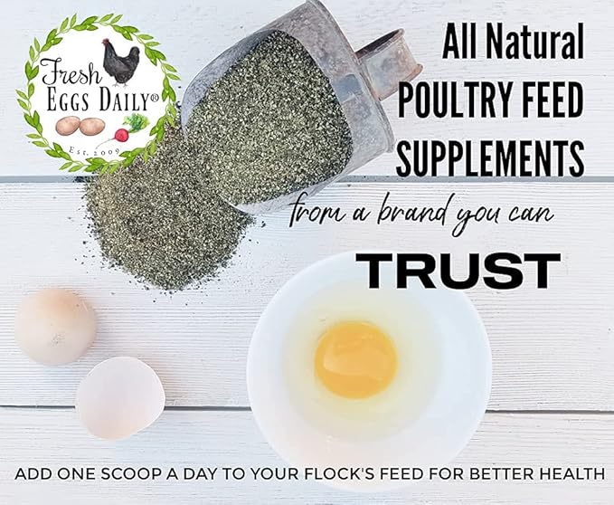 Fresh Eggs Daily Coop Kelp Organic Feed Supplement Vitamins for Backyard Chickens and Ducks 7LB