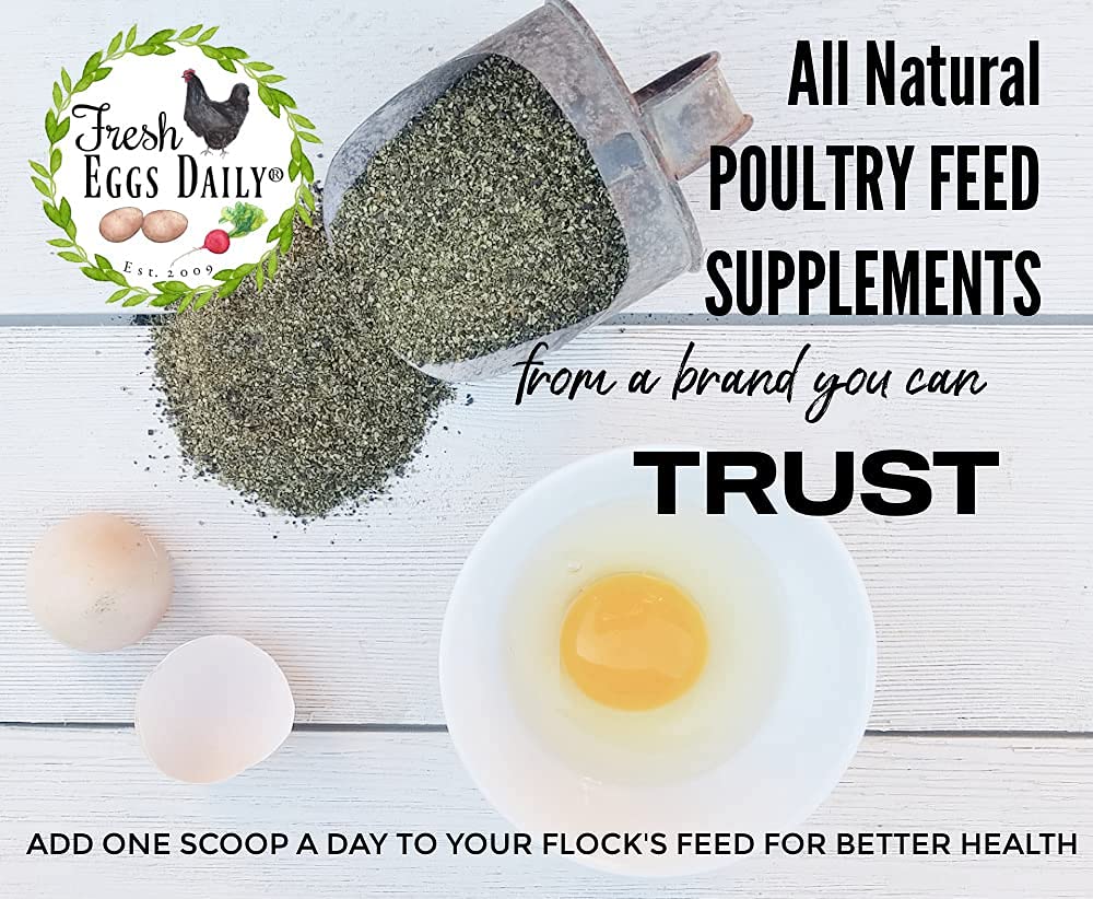 Fresh Eggs Daily Coop Kelp Organic Feed Supplement Vitamins for Backyard Chickens and Ducks 7LB