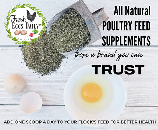 Fresh Eggs Daily Coop Kelp Organic Feed Supplement Vitamins for Backyard Chickens and Ducks 7LB