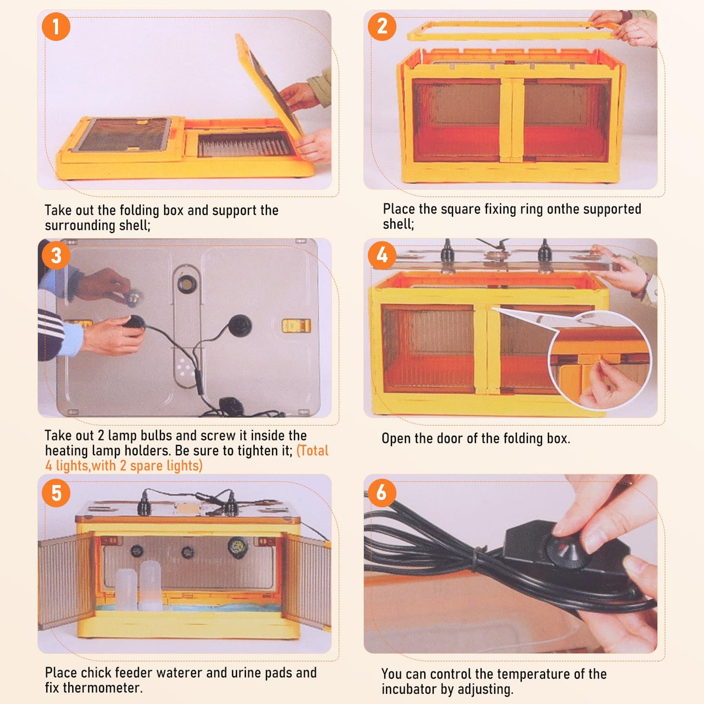 PKNYBZH Chick Brooder Box for Chicks with Feeder and Waterer, Chicken Brooder Heater Warms up to 30 Chicks, Poultry Breeding Box Suitable for Chick Duckling Parrot Lizard (28" L x 19" W x 15" H)