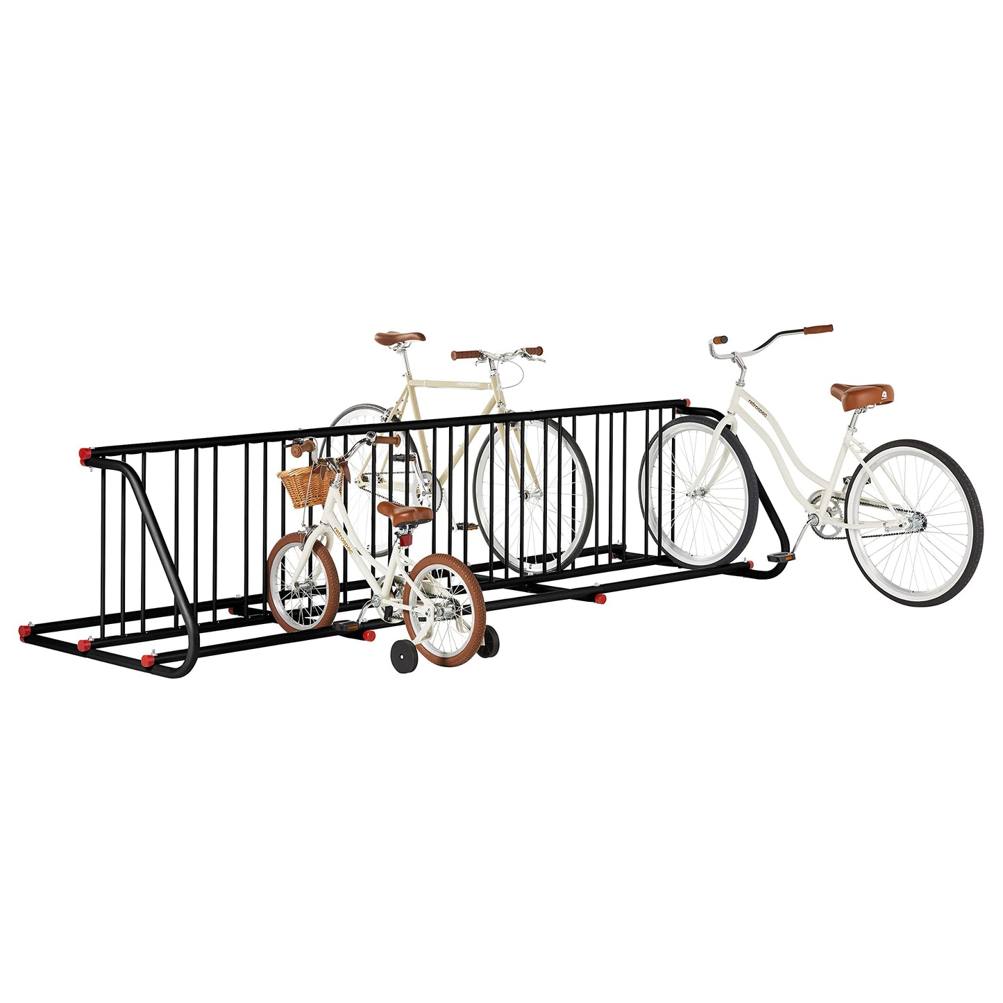 Retrospec Commercial Grid Bike Rack - Single & Double Sided - Bicycle Storage Stand for Garages, Stores, Schools & Universities Power Coated Steel - Black 20 Bike/Double Sided