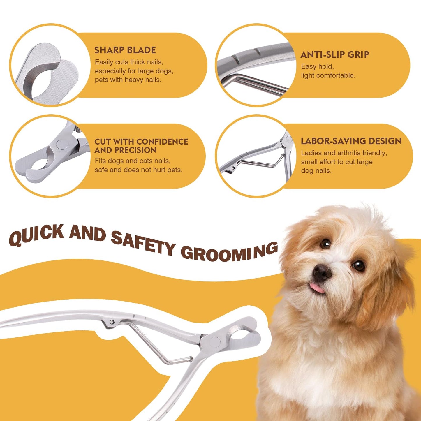 ElighMoo Dog Grooming Brush Kit,Deshedding Dog Brush for Shedding Short Hair Dogs with Pet Nail Clipper and File, Two Sided Pet Brushes for Dogs Removing Dirt & Loose Hair(7PCS) BLACK