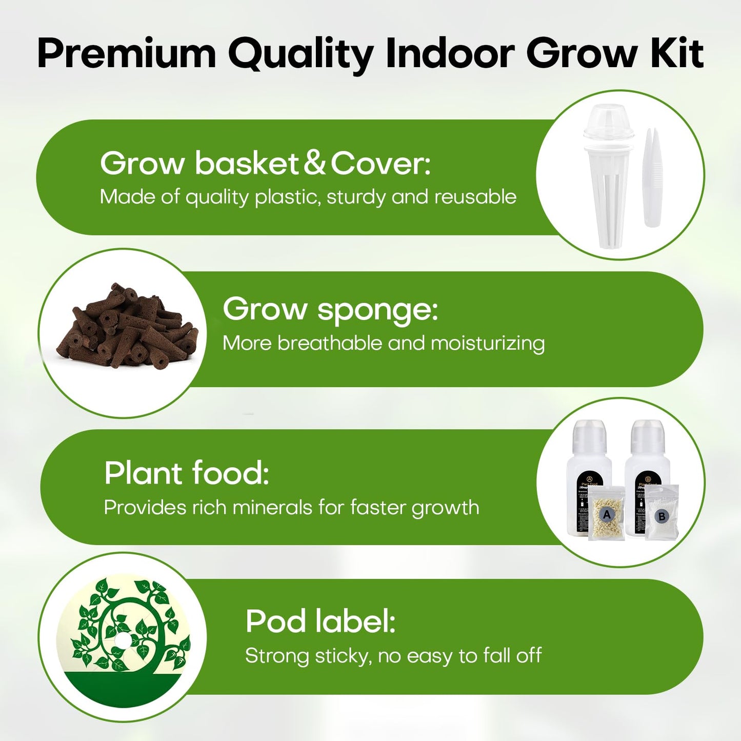 Indoor Garden Hydroponics Growing System 60 Pods + 167pcs Seed Pod Kit