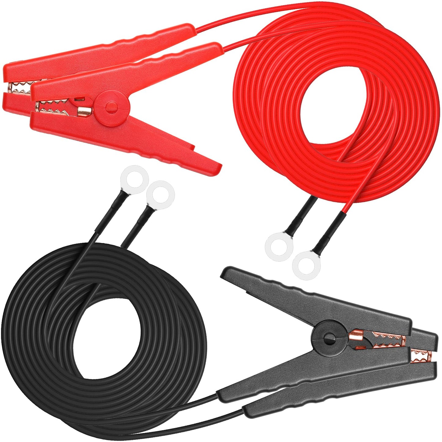 Btanadi 2Pcs 3Ft Electric Fence Wire, Solar Fence Charger Electric Fence Kit Connect Electric Fence Jumper Leads Cable with Crocodile Clip for Electric Fence Connectors Solar Electric Fence
