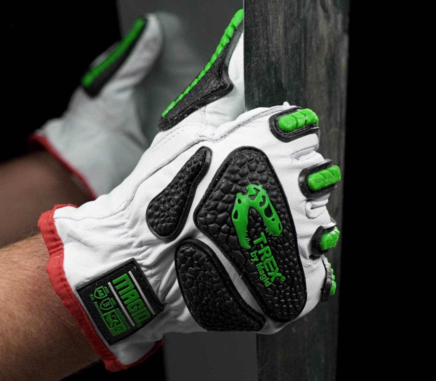 MAGID T-REX Rebel Series TRX814 Goatskin para-Aramid Lined Driver Impact Glove – Cut Level A6-8/M (48 Pair)