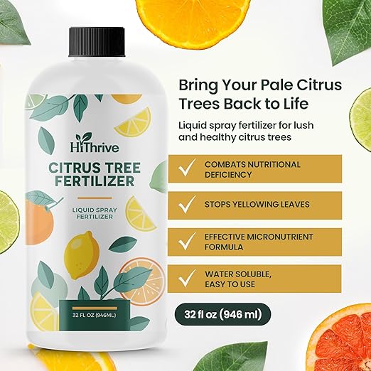 32oz Citrus Fertilizer & Fruit Tree Fertilizer - Makes 64 Gallons of Tree Food for Fruit Trees, Oranges and Other Citrus Trees, Premium Liquid Plant Food for Healthy Growth and Juicier Harvests