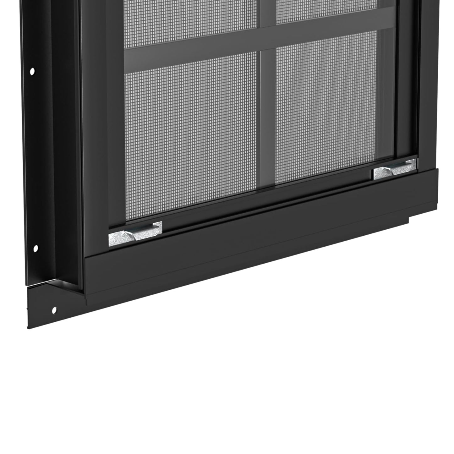 WRISIN 2 Pack Shed Windows 24" W x 36" H Flush Mount, Black Household Windows for Playhouses, Barns, Chicken Coop